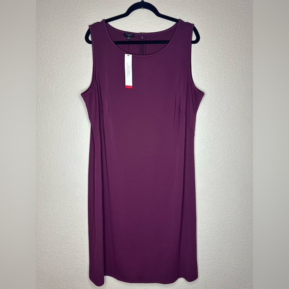 TALBOTS Elegant Purple Sleeveless Dress D001